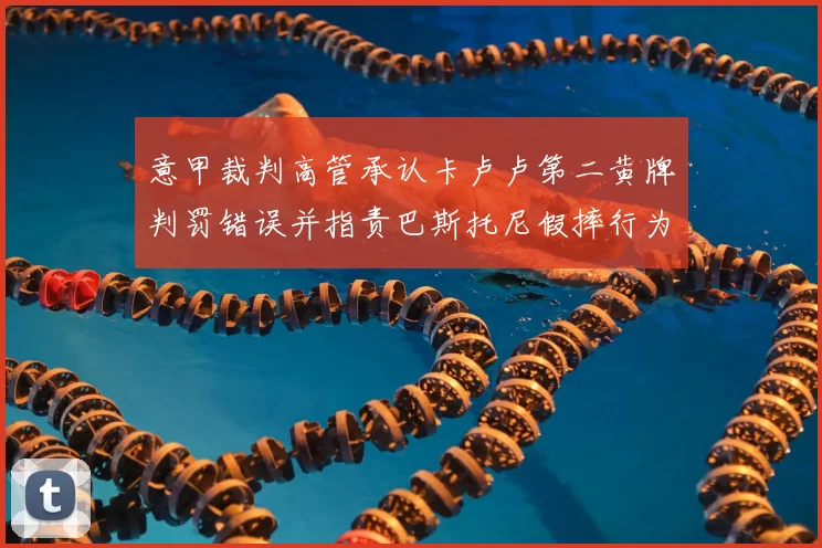 意甲裁判高管承认卡卢卢第二黄牌判罚错误并指责巴斯托尼假摔行为