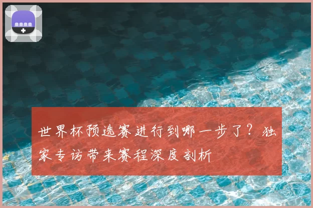 世界杯预选赛进行到哪一步了?独家专访带来赛程深度剖析